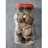 Image 5 : 860 Grams of Assorted United States Pennies in Vintage Jar ~ UNSEARCHED ~ MANY WHEATS & COPPERS ~ 