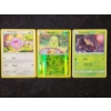 Image 1 : Three Assorted Pokemon Trading Cards Including Reverse Holo Chikorita 1/122