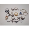 Image 1 : Lot of Sterling Silver Jewelry Including Rings, Earrings, Pendants Total Weight: 58.9g