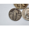 Image 3 : Three United States 90% Silver Coins: 1920 Half Dollar, 1926 & 1960 Quarters
