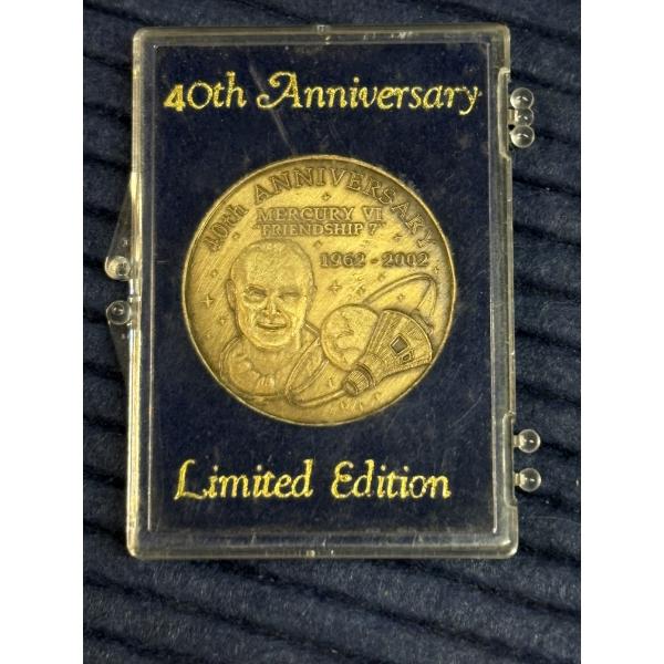 Limited edition commemorative coin celebrating the 40th anniversary of the Mercury VI "Friendship 7"
