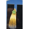 Image 2 : Vintage 14K Gold Jadeite Dangle Stud Back Earrings - Weight: 1.7g