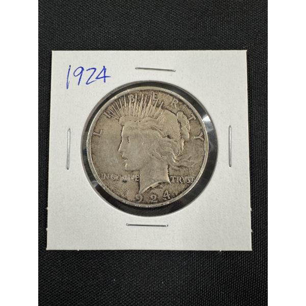 1924 United States Peace Silver Dollar 