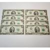 Image 1 : 8 United States 1976 $2 Federal Reserve Notes SEQUENCIAL SERIAL NUMBERS!