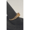 Image 3 : 10K Yellow Gold Ring With Oval Citrine Center Stone With Diamond Accents - Size 7- Weight: 1.9g
