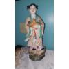 Image 2 : 4 Piece Hand Painted Oriental Figurals As Shown 16" & 7" Excellent