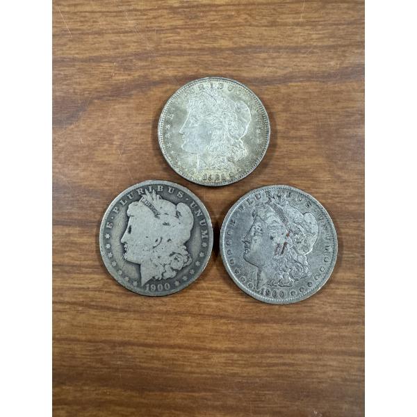 3 Exceptional United States Morgan Silver Dollars - Incredible Opportunity