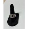 Image 2 : Breathtaking 14K White Gold Wide Band Ring - Size 7 - 7.3 Grams