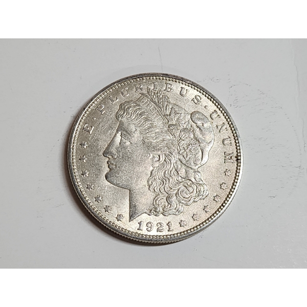 1921- D Morgan Silver Dollar in Excellent Condition