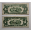 Image 2 : (2) United States Series 1928 G Red Seal $2 Bank Notes - Worn - Face Value: $4.00