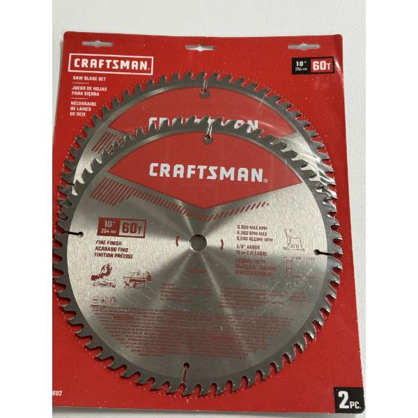 Craftsman 10", 60T Saw Blade Set of Two - Brand New In The Package