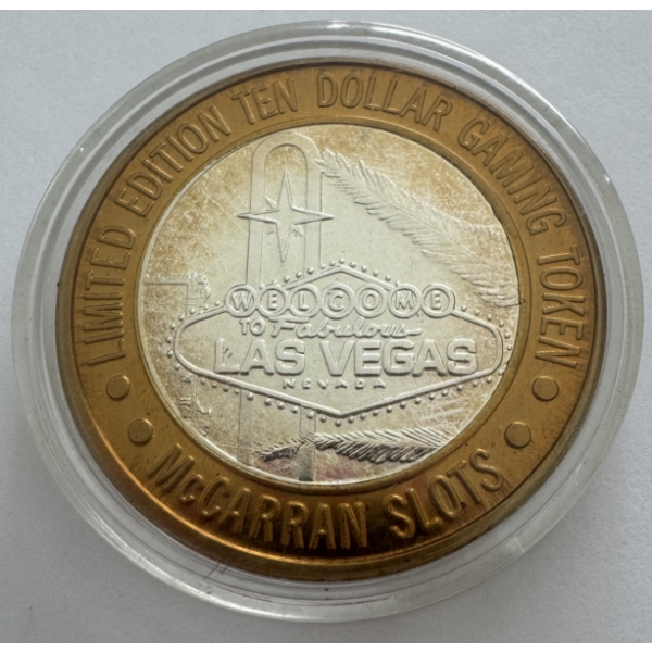 "Silver Strike" .999 Fine Silver Limited Edition Gaming Token - Contains 0.6 Troy Oz Pure Silver. 