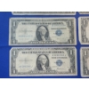 Image 4 : (8) U.S. Blue Seal $1 Silver Certificates: Series 1935 F, D, E 