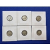 Image 1 : 6 Assorted Years Silver Mercury Dimes FV: $0.60