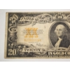 Image 2 : HIGHLY COLLECTIBLE RARE Series of 1922 $20 GOLD Certificate Large Size Historic U.S. Currency Note 