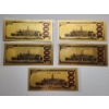 Image 3 : Set of Five Donald Trump $1000 24K Gold Foil Notes