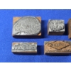 Image 2 : Lot of 5 Vintage Letterpress Printing Blocks 