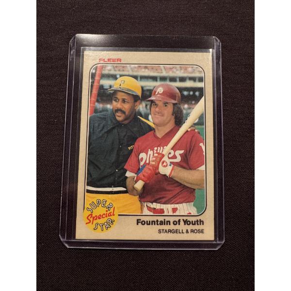 1983 Fleer Stargell & Rose Fountain Of Youth Baseball Card - High Grade Card