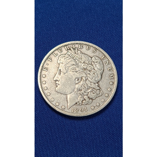 1891-0 Silver Morgan Dollar - Good Condition 