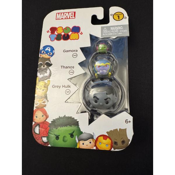 2016 Marvel Tsum Tsum Series 1 Gamora, Thanos & Grey Hulk - Mint Condition