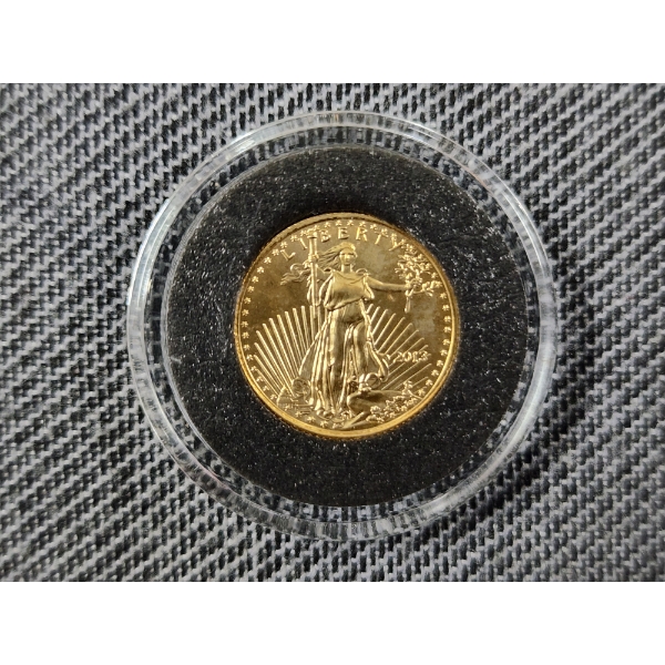 2013 American Eagle 1/10 Oz Gold Coin in Protective Capsule