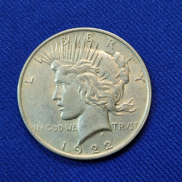 United States 1922 90% Silver Peace Dollar 