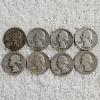 Image 1 : 8 90% Silver U.S. Washington Quarters AFV $2.00