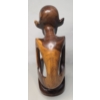 Image 2 : Vintage 10" Tall African Wood Hand Carved Sculpture 