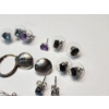 Image 3 : Sterling Silver Earrings: 8 Pairs, 3 Loose, Various Styles - Total Weight: 11.6g