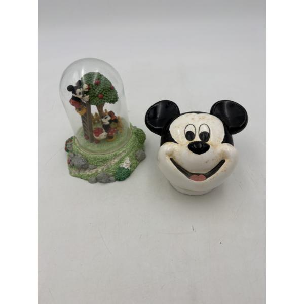 Disney Collectibles - Mickey Mouse - Mickey & Minnie Picking apples figurines in glass dome - Mickey
