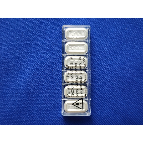Set of 6 PAMP Suisse 5-gram 999.9 Silver PEZ Wafers - 30g Silver Total 