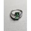 Image 2 : 10k Gold Ring with Green Stones - Size 7 ~ Weight 3g