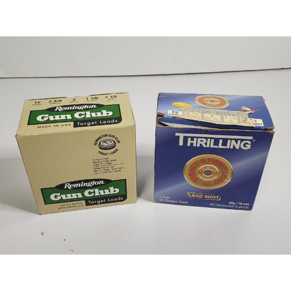 2 Full Boxes: Remington & Thrilling 12 Gauge Shotgun Shells