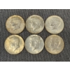 Image 1 : Six Assorted 40% Silver Kennedy Half Dollars ~ $3.00 Face Value