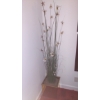Image 1 : 72" Overall Height - Daffodil Plant In Bucket & Set On Oriental Rosewood Footed Stand
