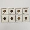 Image 1 : Eight Indian Head Pennies Minted in Philadelphia from 1888-P To 1907-P