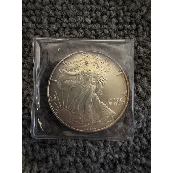 1994 United States American Silver Eagle .999 Fine Troy Ounce - Mint Condition