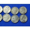Image 3 : x10 Assorted Years Jefferson Wartime Nickels FV: $0.50