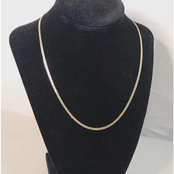 14K Gold Braided Chain 17.5" Necklace - Weight: 2.7g