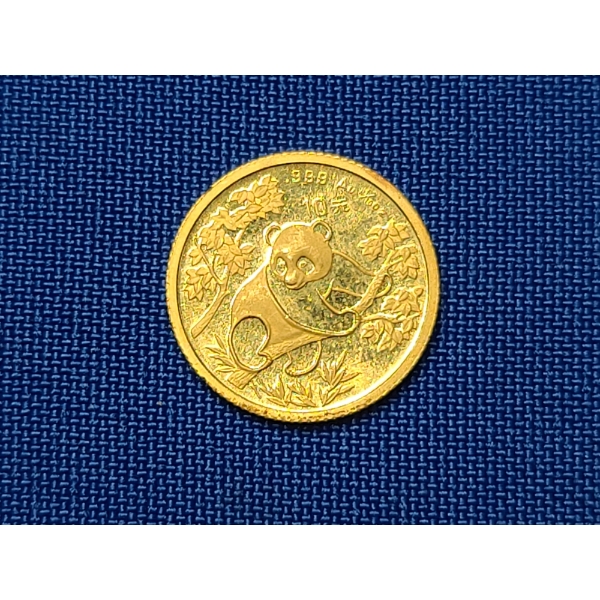 1982 1/10TH Oz .999 Gold Chinese Panda Coin 