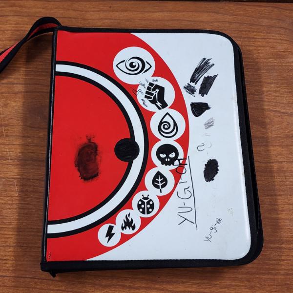 Used ZIP UP Empty Trading Card Binder With A Number of EMPTY Trading Card Binder Pages