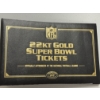 Image 1 : NFL 22KT Gold Super Bowl Ticket Binder Includes 43 Clear Pages - Mint Condition