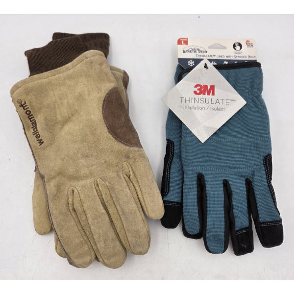 Two Brand New Pairs Of Size Large Thinsulate Utility Gloves