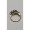 Image 5 : 14K Yellow Gold Ring With Blue Topaz & Diamond Accents - Size 5- Weight: 3.4g