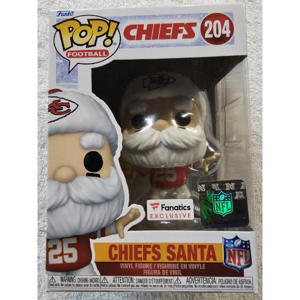 Funko Pop! Football #204 - KC Chiefs Santa - NFL Licensed - Fanatics Exclusive Edition