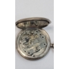 Image 7 : Silver Locle Swiss Pocket Watch With Hunter Case, Chain, Money Clip & Key - Weight: 117.7g