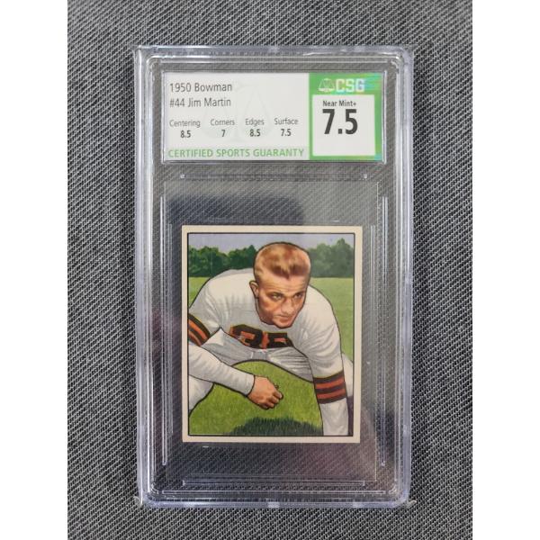 CSG 7.5 Near Mint 1950 Bowman #44 Jim Martin 