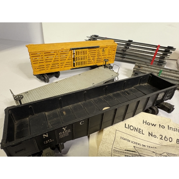 Miscellaneous O-Guage Train Cars - Tracks - Transformer - Lionel - Manual
