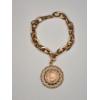 Image 5 : W.L.P. "Three Coins in the Fountain" Gold-Tone 1900 Indian Head Cent Charm Bracelet 