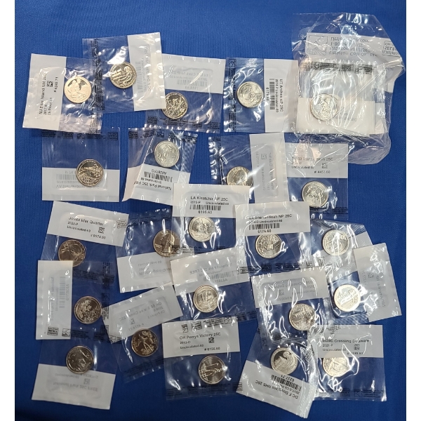Assorted United States Uncirculated 60 Washington Quarters In Sealed Littleton Bags - FV: $6.75